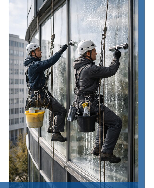Мойка панорамных окон в Донском от 355 р. заказать у ВЫСОТНИК-Днс
