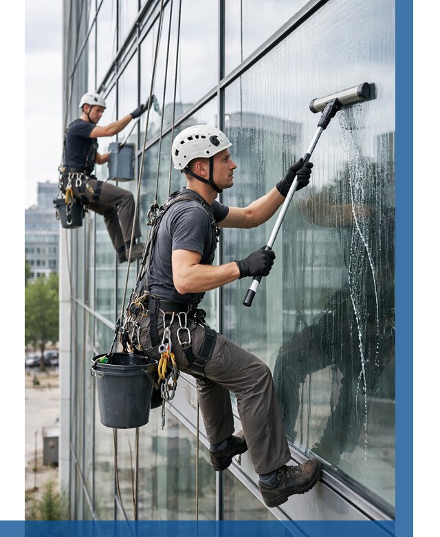 Мойка витражей альпинистами в Донском от 709 р. под ключ|ВЫСОТНИК-Днс