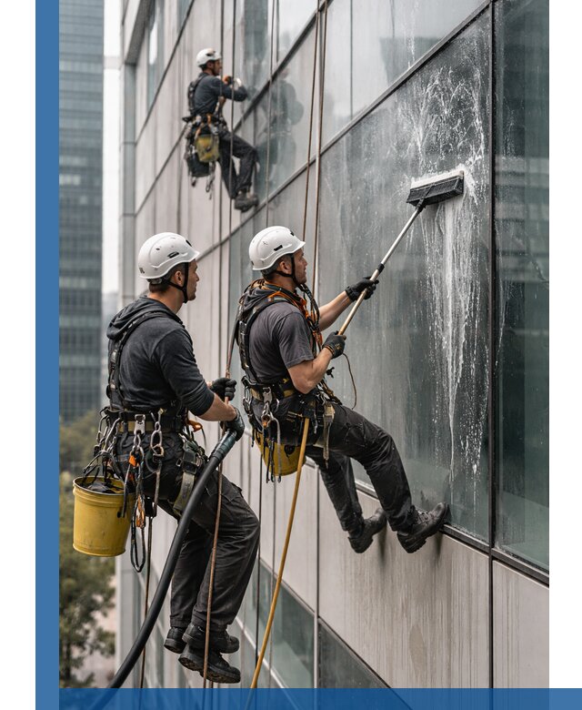 Профессиональная высотная мойка фасадов зданий в Донском