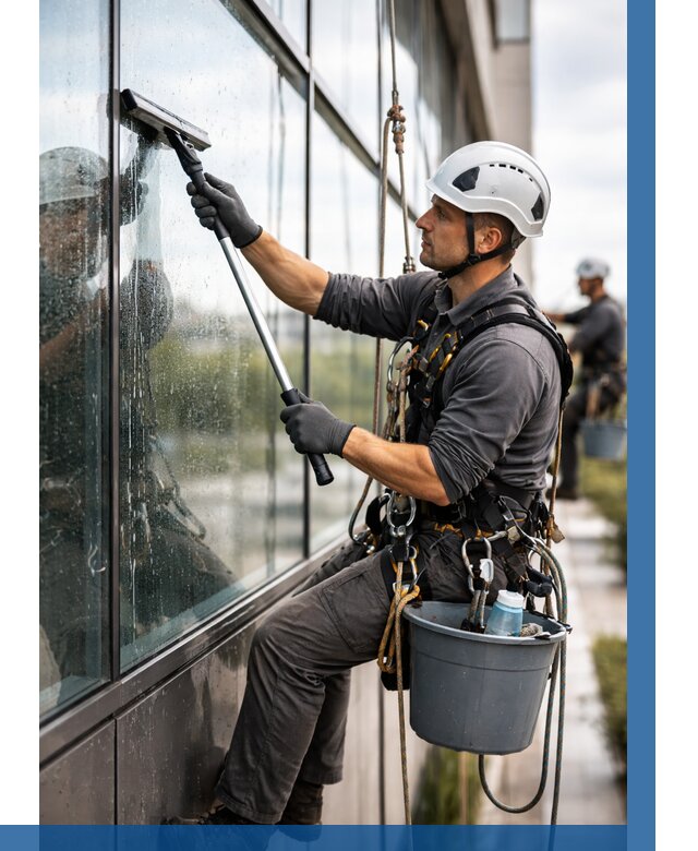 Мойка стеклянных фасадов в Донском от 203 р. | ВЫСОТНИК-Днс