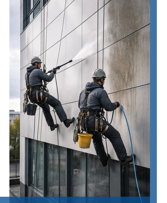 Мойка фасада из композита в Донском по цене от 304 р. | ВЫСОТНИК-Днс