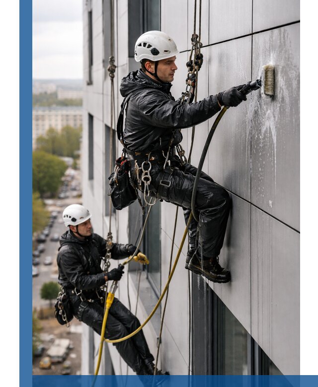 Профессиональная мойка фасада из композита в Донском
