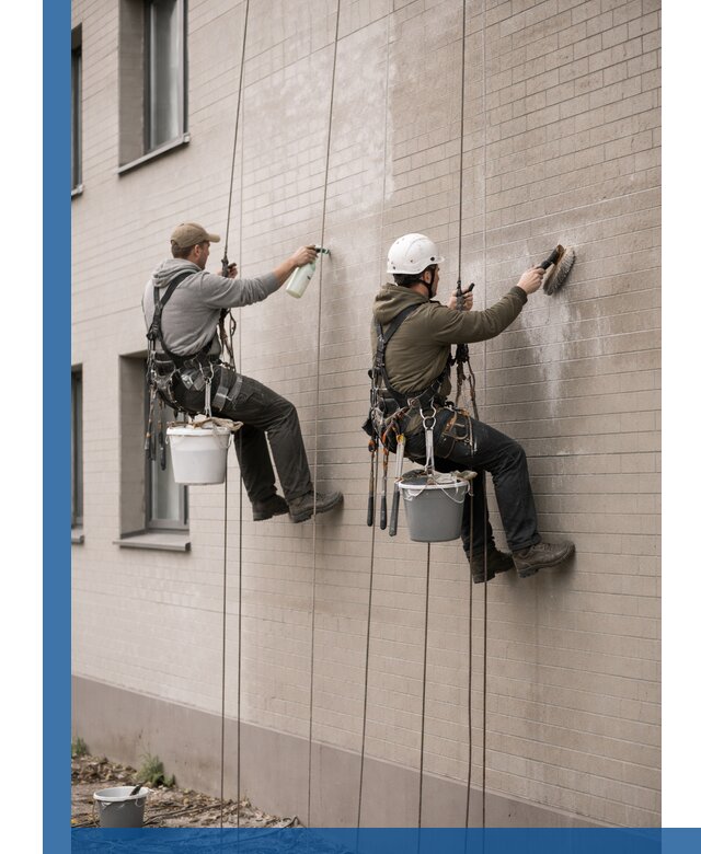 Удаление высолов с фасада зданий в Донском без повреждений и следов