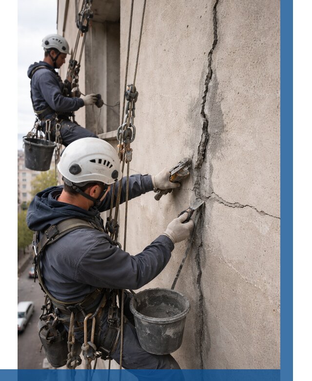 Заделка трещин на фасаде в Донском от 912 р. | ВЫСОТНИК-Днс