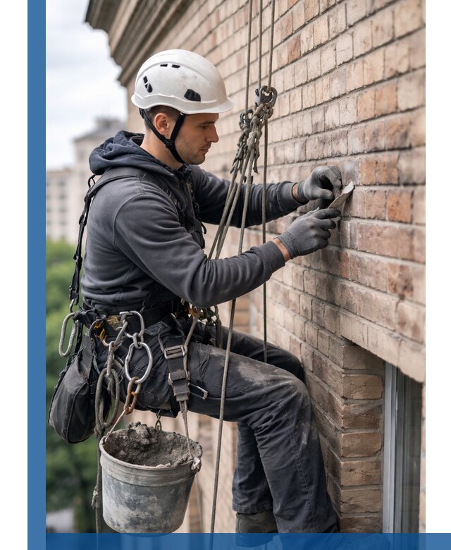 Качественный ремонт кирпичной кладки фасада в Донском с гарантией