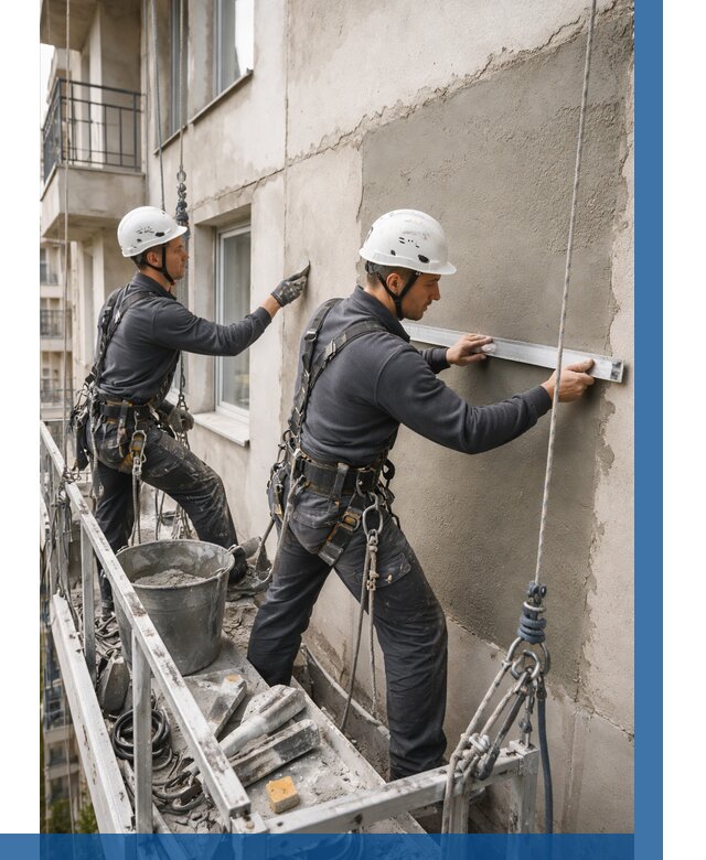 Штукатурка фасада на высоте в Донском от 912 р. | ВЫСОТНИК-Днс