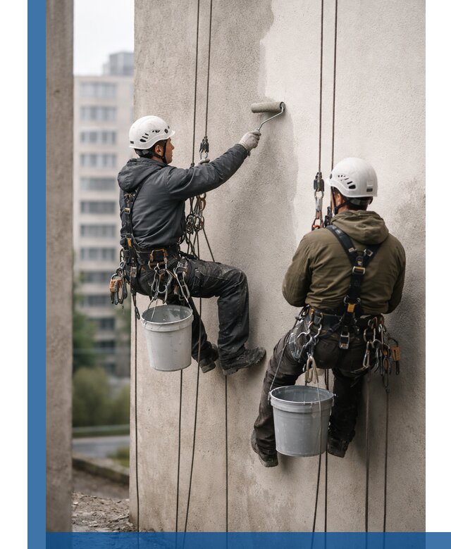 Покраска фасадов высотными альпинистами в Донском с гарантией