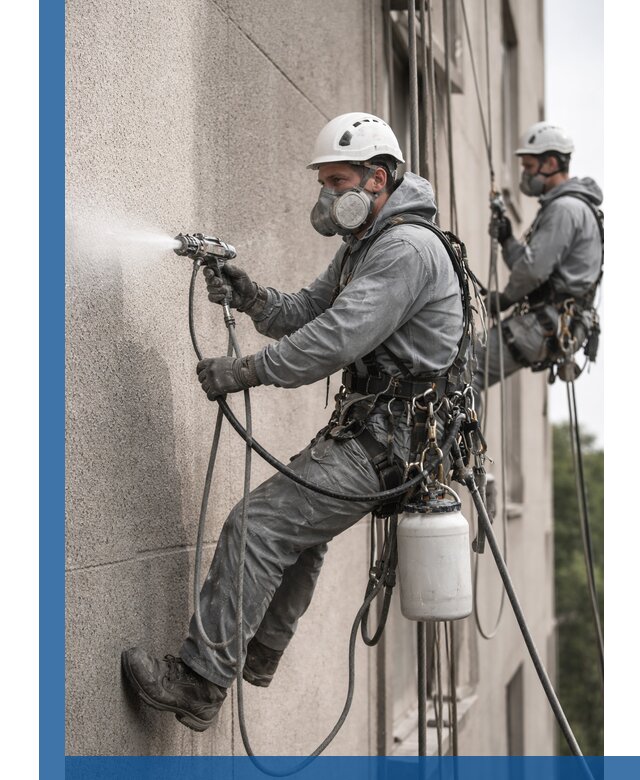 Безвоздушная покраска фасадов зданий в Донском профессионально