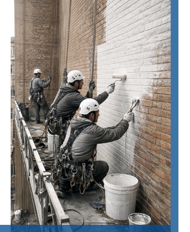 Покраска кирпичного фасада в Донском от 355 р. | ВЫСОТНИК-Днс