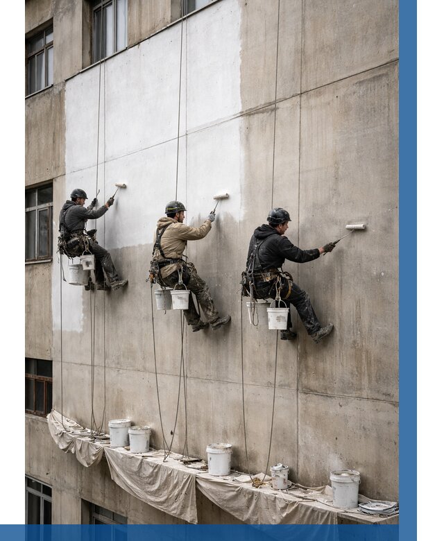 Покраска бетонного фасада в Донском от 355 р за м2 | ВЫСОТНИК-Днс