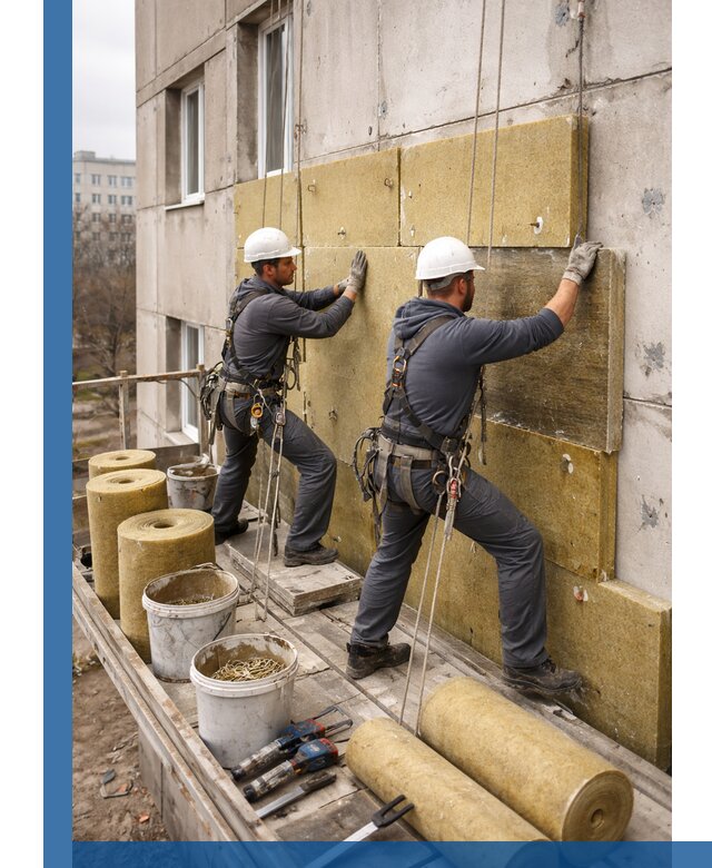 Утепление фасада минватой в Донском под ключ с гарантией