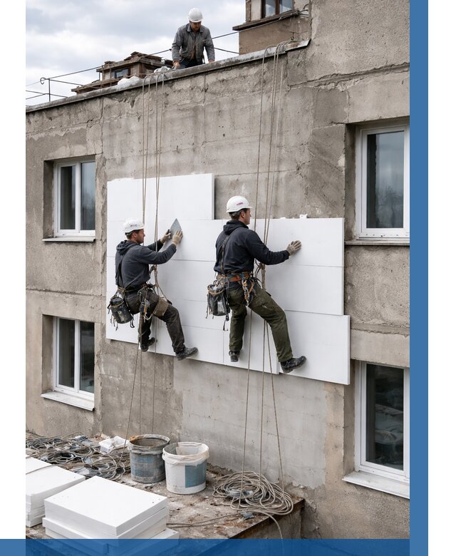 Утепление фасада пенополистиролом в Донском от 1824 р. | ВЫСОТНИК-Днс