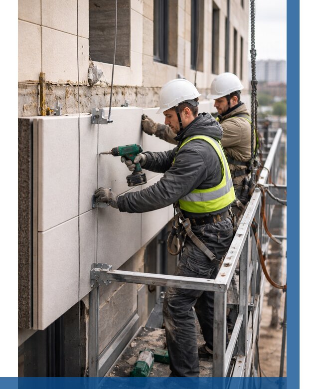 Монтаж фасадных термопанелей в Донском от 1520 р. | ВЫСОТНИК-Днс