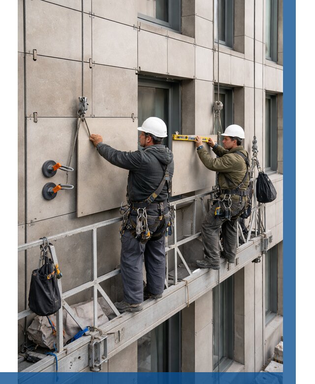 Монтаж керамогранита на фасад в Донском от 2533 р. | ВЫСОТНИК-Днс