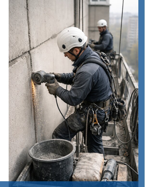 Штробление межпанельных швов в Донском от 1216 р. | ВЫСОТНИК-Днс