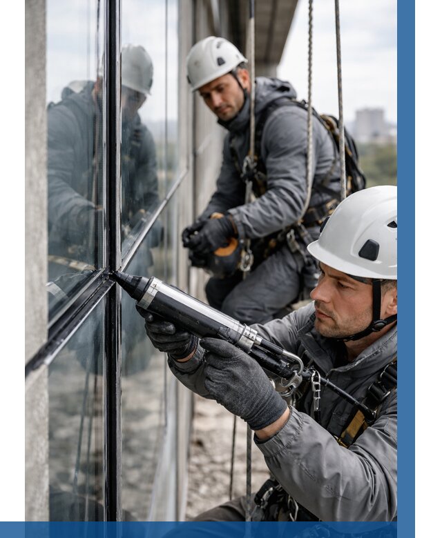 Герметизация витражных швов в Донском от 659 р. | ВЫСОТНИК-Днс