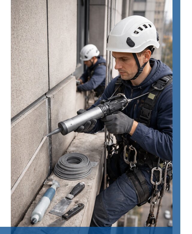 Герметизация деформационных швов фасада в Донском от 709 | ВЫСОТНИК-Днс