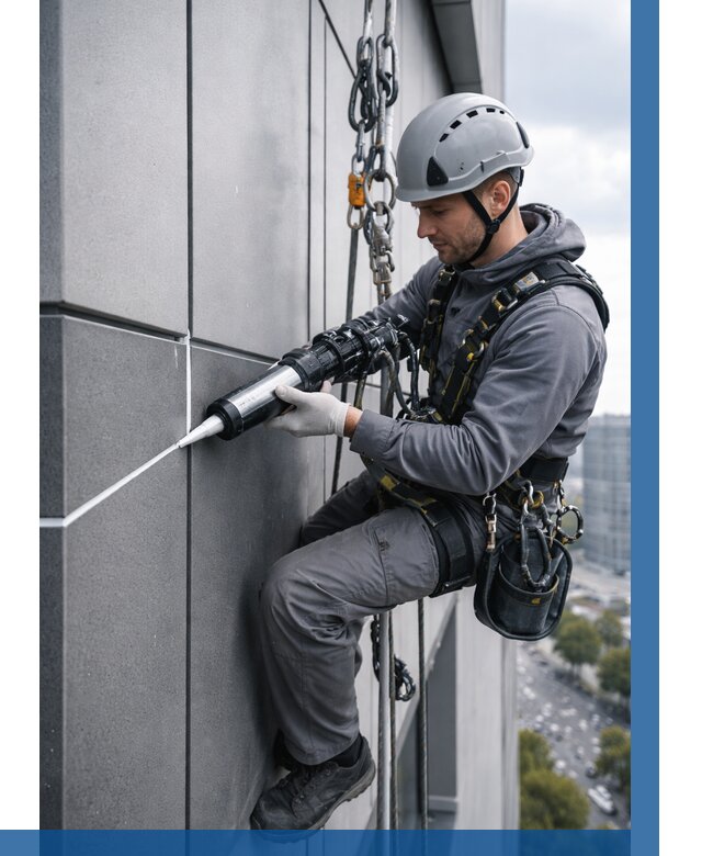 Герметизация стыков фасадных панелей в Донском от 6586 р.| ВЫСОТНИК-Днс