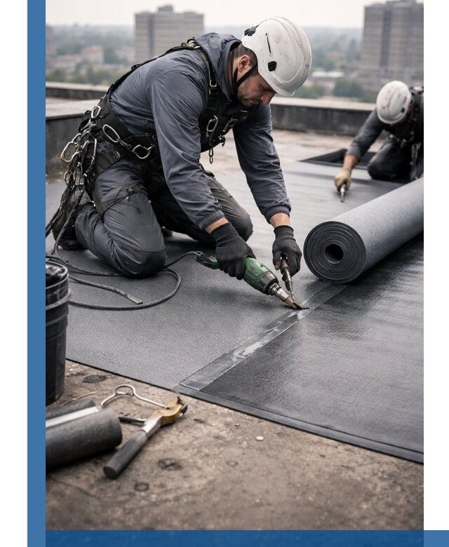 Ремонт мягкой кровли в Донском с выездом промальпинистов