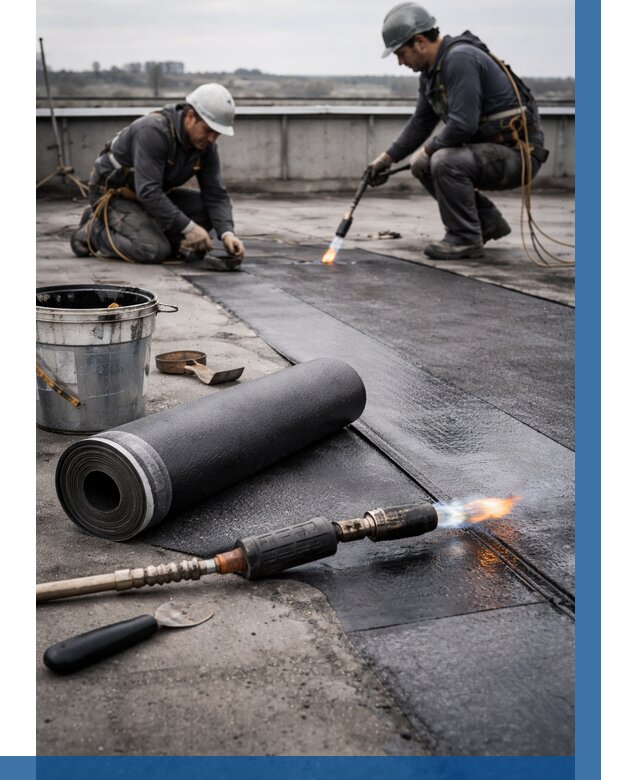 Ремонт рулонной кровли в Донском от 659 р. | ВЫСОТНИК-Днс