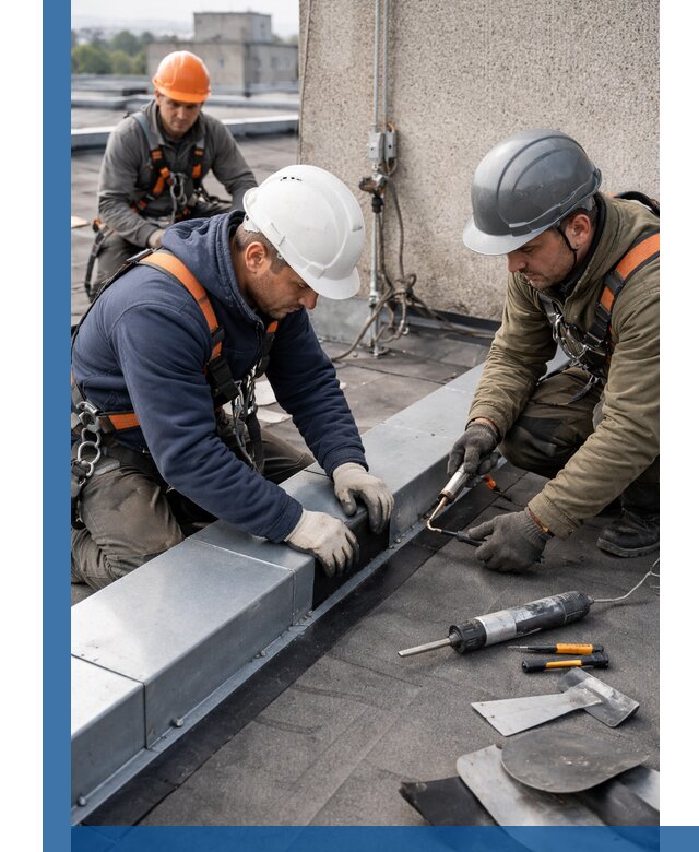 Ремонт кровельных примыканий в Донском профессионально