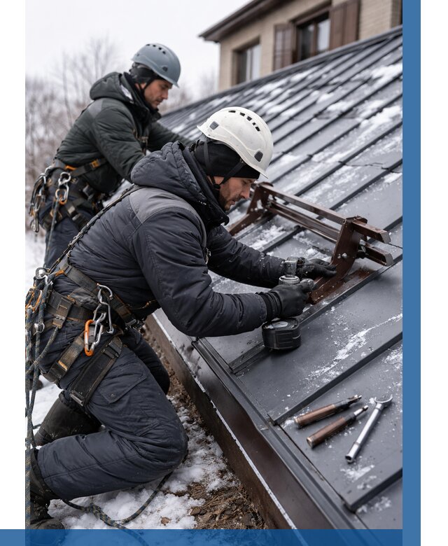 Монтаж снегозадержателей в Донском от 456 р. | ВЫСОТНИК-Днс