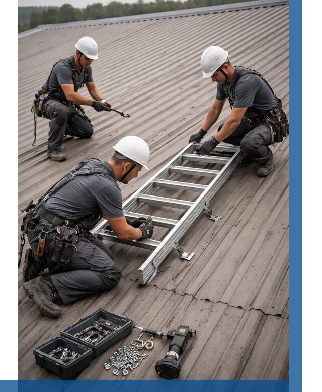 Монтаж кровельной лестницы в Донском от 4559 р. | ВЫСОТНИК-Днс