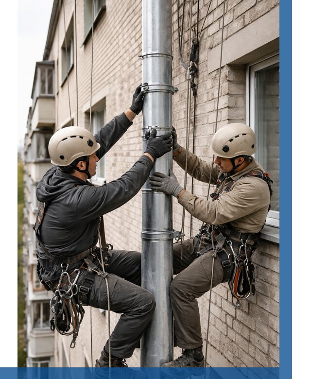 Замена водосточных труб в Донском от 6586 р. | ВЫСОТНИК-Днс
