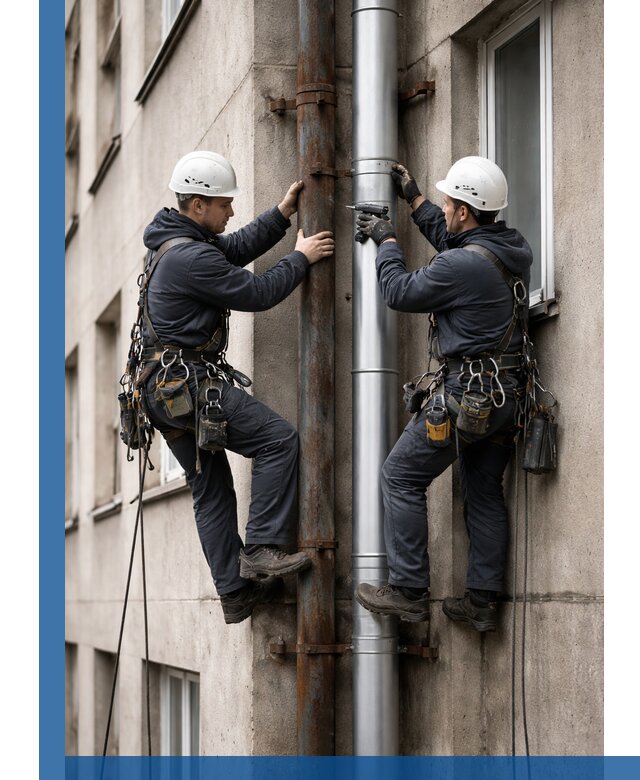 Замена водосточных труб в Донском: монтаж и демонтаж под ключ