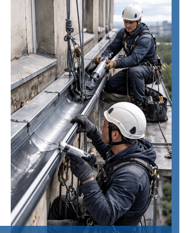 Ремонт водосточных желобов в Донском от 6586 р. | ВЫСОТНИК-Днс