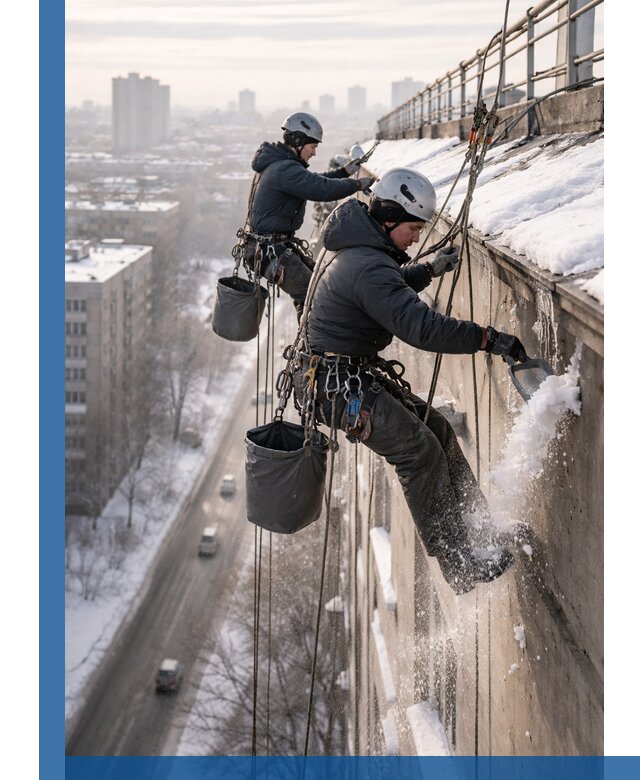 Очистка карнизов от снега в Донском профессионально и безопасно