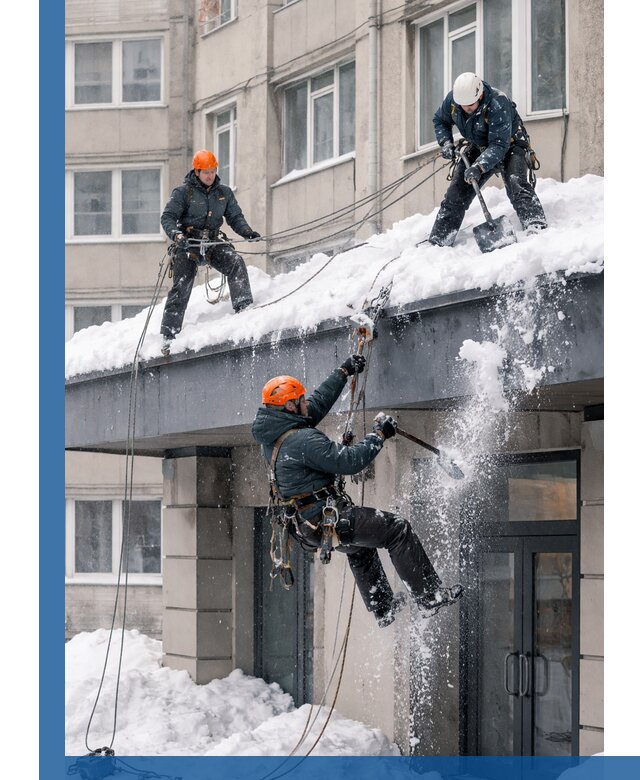 Безопасная очистка навесов от снега в Донском круглогодично