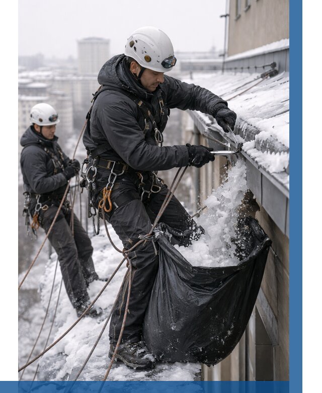 Аварийная очистка крыши в Донском под ключ от 304 р. | ВЫСОТНИК-Днс