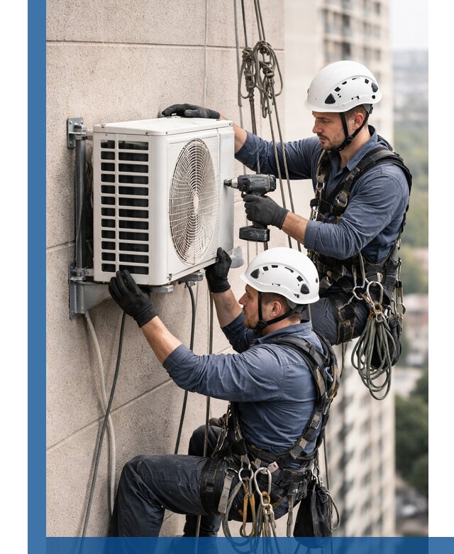 Монтаж внешнего блока кондиционера в Донском установка и крепление