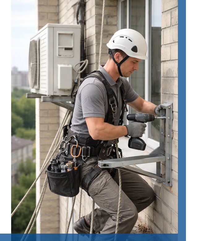 Установка кронштейнов кондиционера в Донском от 3546 р. | ВЫСОТНИК-Днс