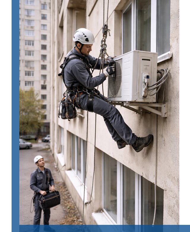 Демонтаж внешнего блока кондиционера в Донском профессионально