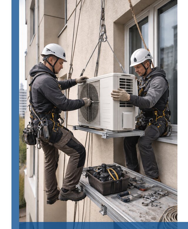 Перенос внешнего блока кондиционера в Донском с монтажом и крепежом