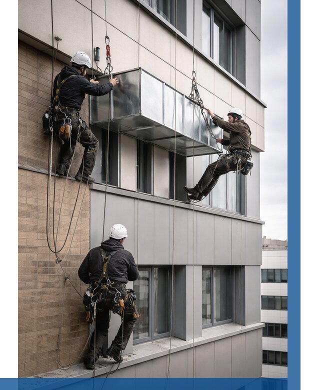 Монтаж воздуховодов на фасаде в Донском от 1520 р. | ВЫСОТНИК-Днс