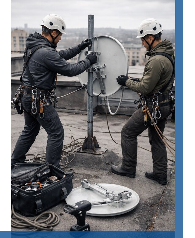 Демонтаж антенн на крыше в Донском от 4559 р. | ВЫСОТНИК-Днс