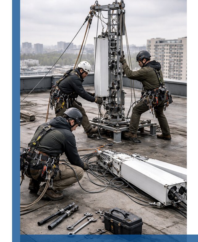 Демонтаж антенн на крыше зданий в Донском с гарантией