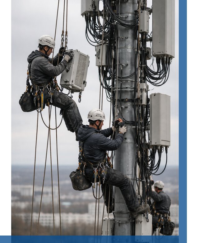 Монтаж оборудования связи на мачте в Донском от 7599 р. | ВЫСОТНИК-Днс