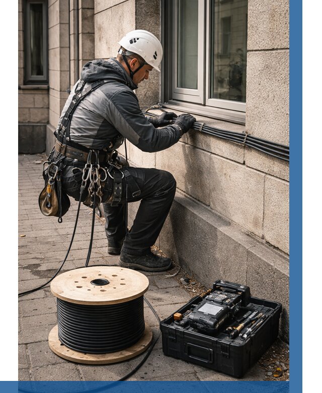 Прокладка оптоволоконного кабеля в Донском от 811 р. | ВЫСОТНИК-Днс