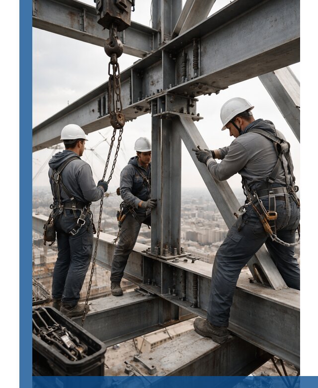 Профессиональный монтаж металлоконструкций на высоте в Донском