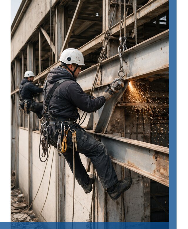 Демонтаж металлоконструкций на высоте в Донском от 6586р. |ВЫСОТНИК-Днс