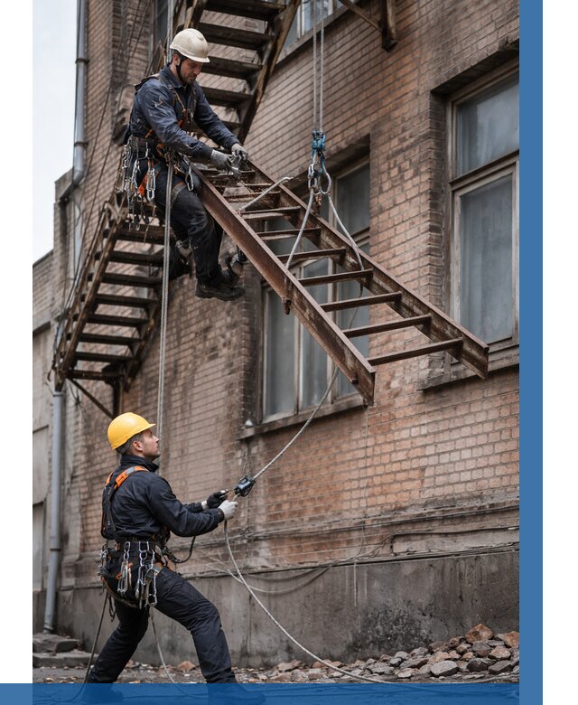 Демонтаж пожарной лестницы в Донском от 12158 р. | ВЫСОТНИК-Днс