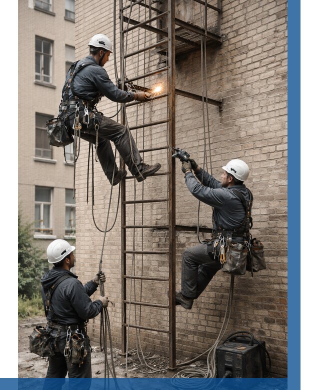 Ремонт пожарной лестницы в Донском от 7599 р. | ВЫСОТНИК-Днс