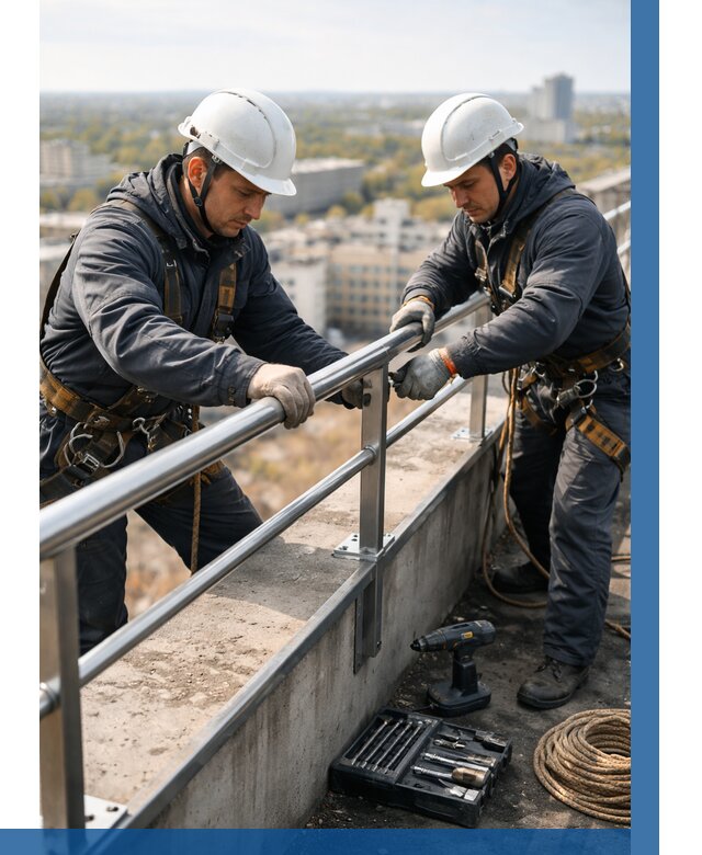 Монтаж перил на высоте в Донском от 2533 р. | ВЫСОТНИК-Днс