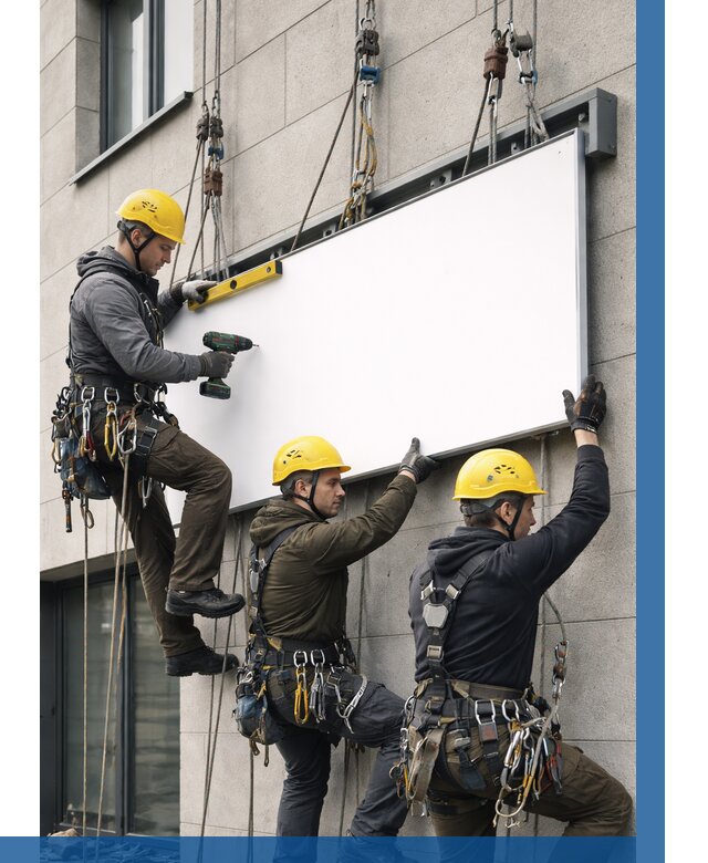 Монтаж рекламной вывески в Донском от 8106 р. | ВЫСОТНИК-Днс