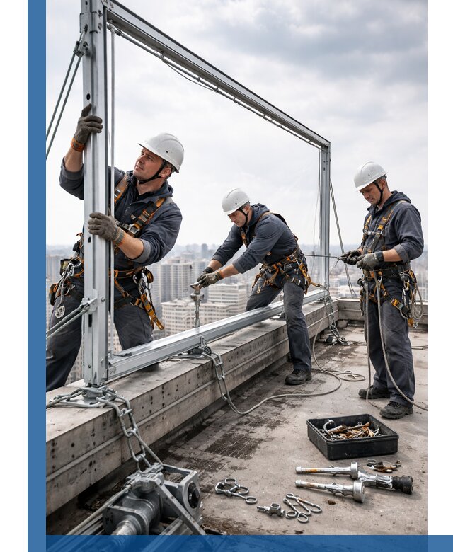 Монтаж крышных рекламных конструкций под ключ в Донском