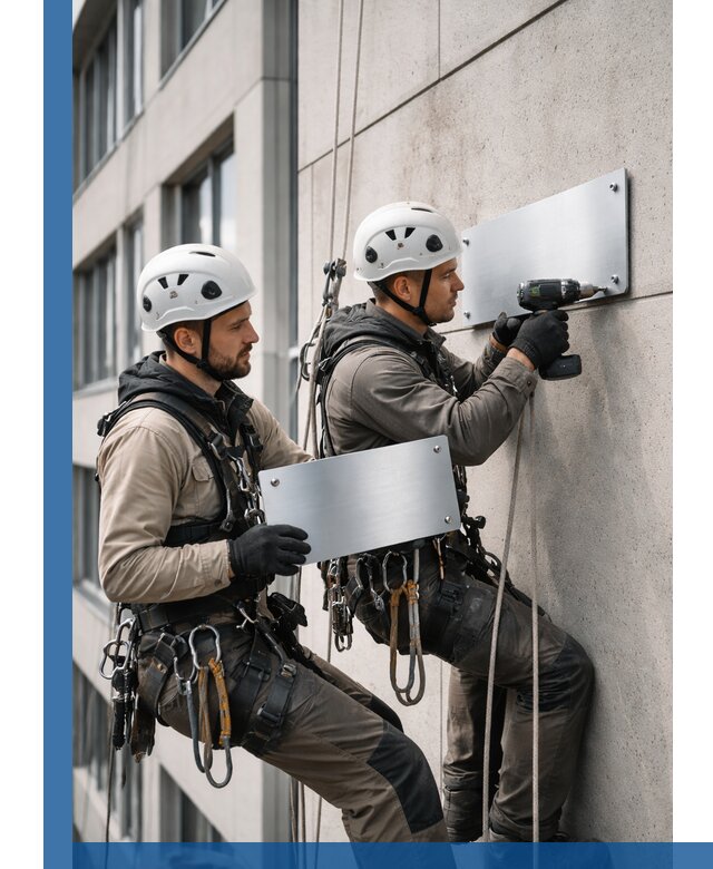 Монтаж табличек и указателей в Донском для зданий и сооружений